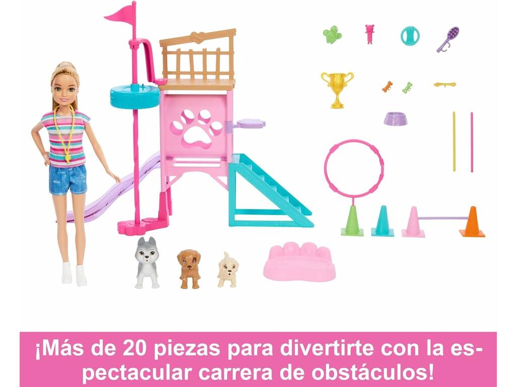 Barbie Stacie Alla Riscossa Parco Addestramento Cuccioli di Mattel HRM10
