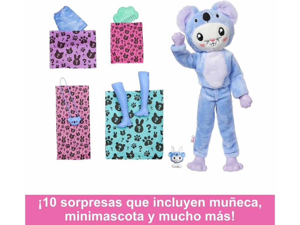 Barbie Cutie Reveal Serie Disfraces Conejo Koala Mattel HRK26
