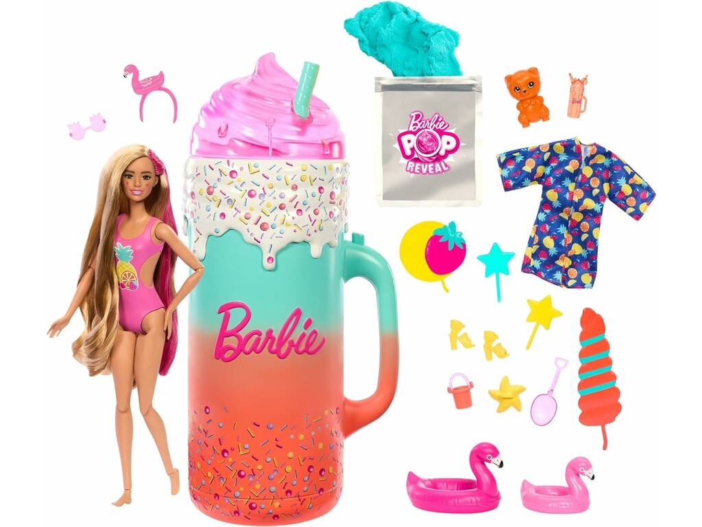 Barbie Pop! Reveal Bambola Serie Frutta Smoothie Tropicale Mattel HRK57