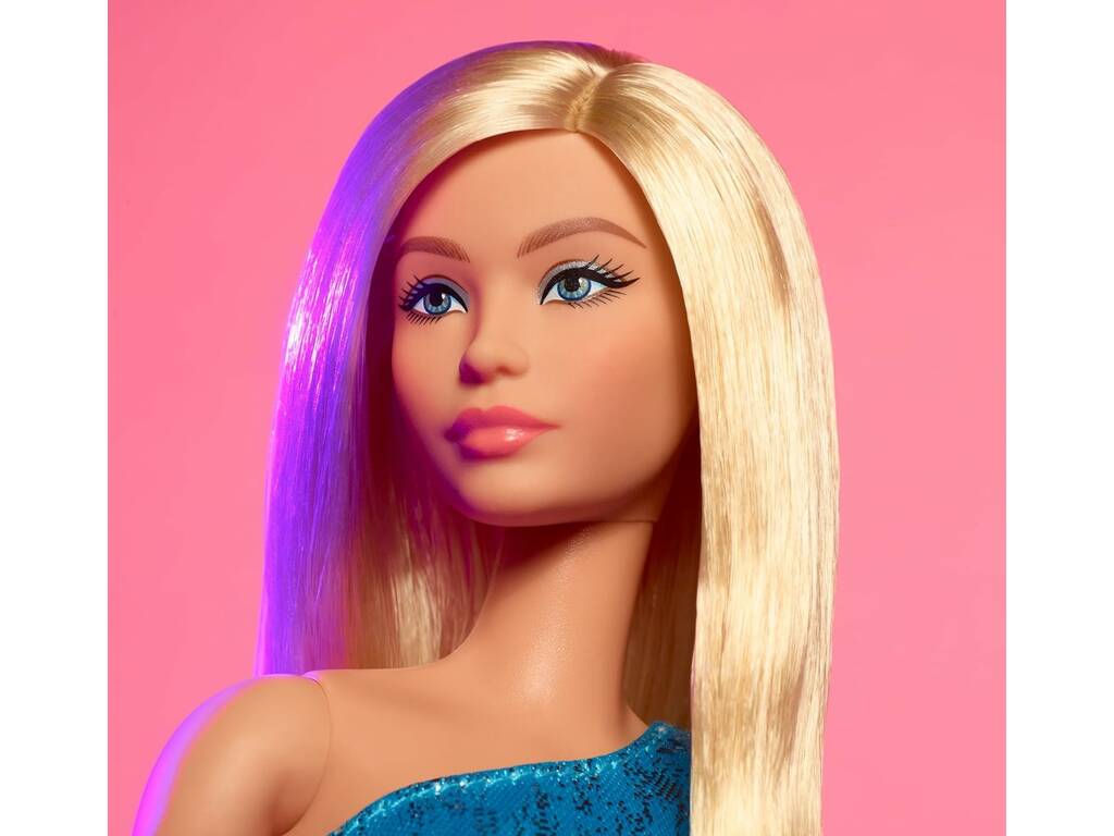 Barbie Signature Looks Capelli biondi con abito blu Mattel HRM15