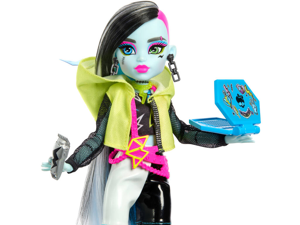 Monster High Skulltimate Secrets Neon Frights Frankie Stein Doll Mattel HNF79