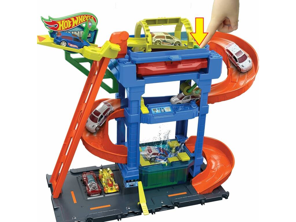 Hot Wheels City Spiral Wash Tunnel Mattel HTN80
