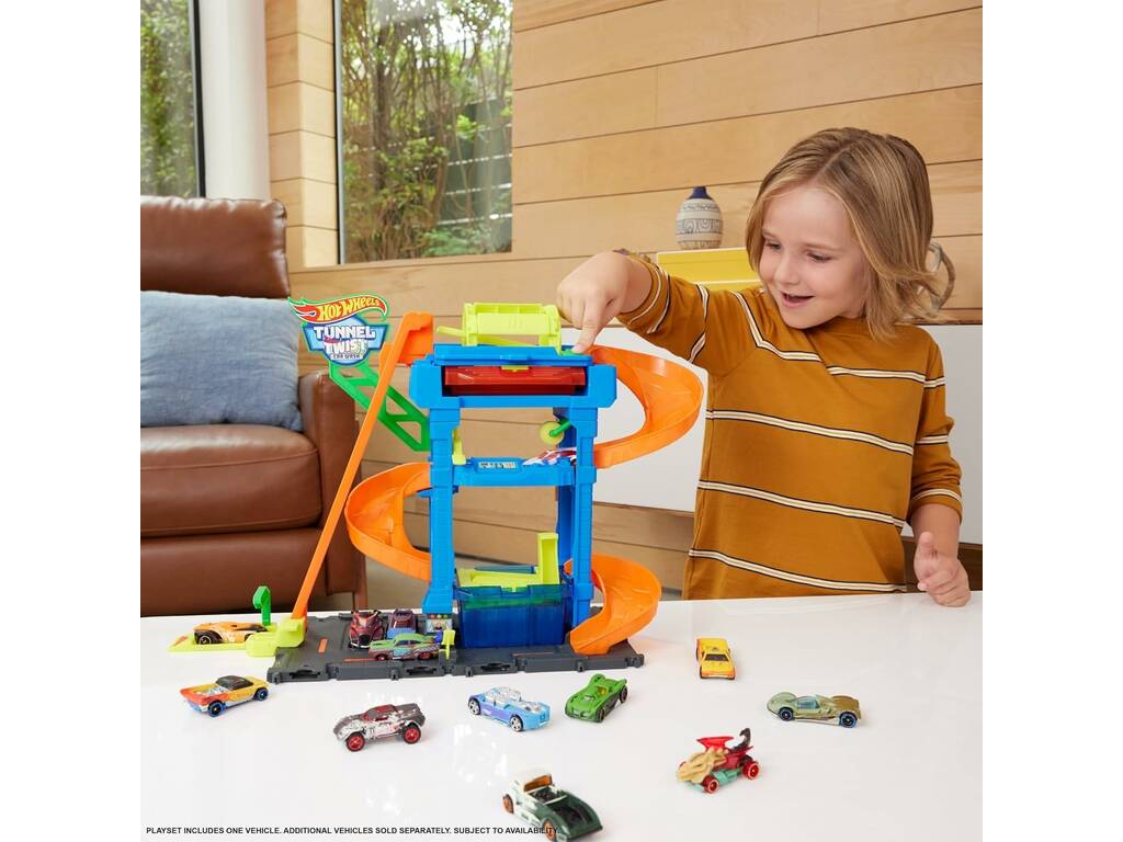 Hot Wheels City Spiral Wash Tunnel Mattel HTN80