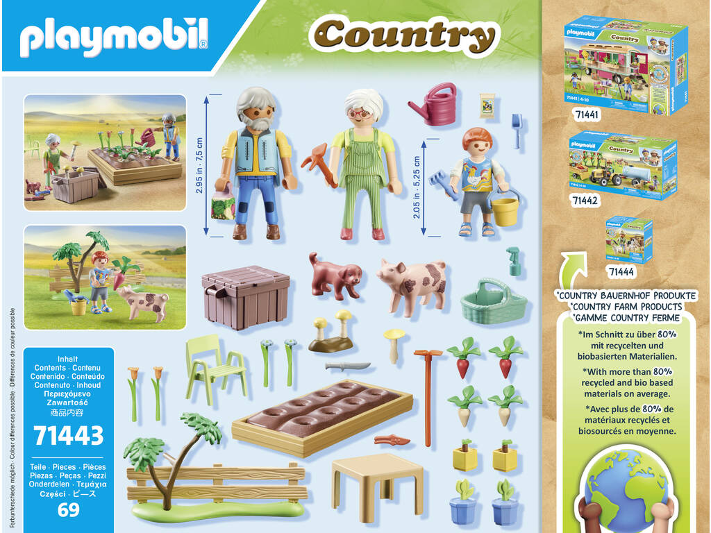 Playmobil Verger de campagne avec les grands-parents 71443