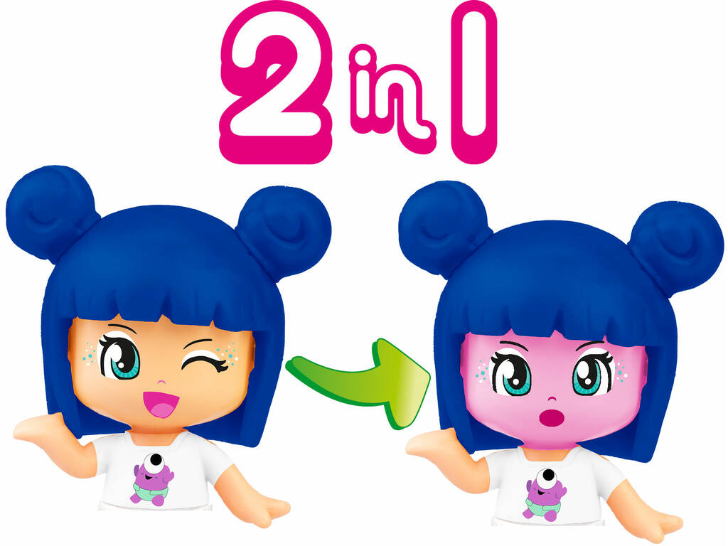 Pinypon Terrific Serie 14 Berühmte Puppe mit blauen Haaren PNY60000
