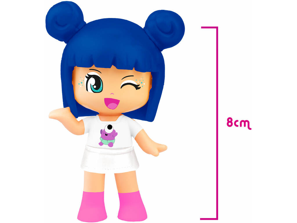 Pinypon Terrific Serie 14 Berühmte Puppe mit blauen Haaren PNY60000