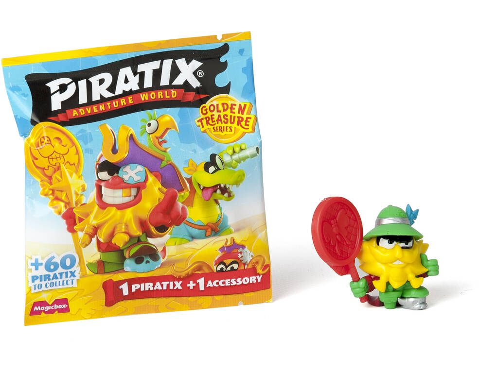 Piratix Golden Treasure Series Enveloppe avec figurine et accessoires Boîte magique surprise PPX1D424IN00