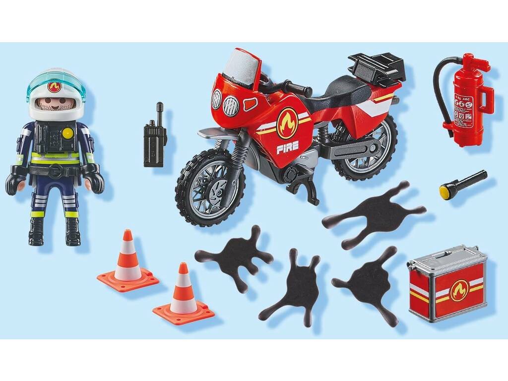 Playmobil Action Heroes Pompier Moto 71466
