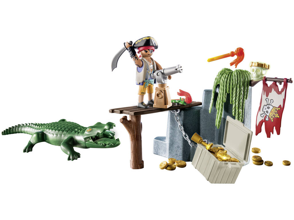 Playmobil Pirates Pirata con Alligatore 71473