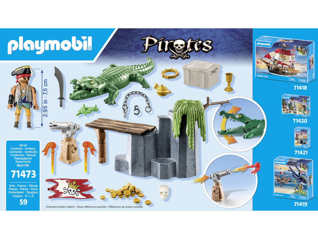 Playmobil Pirates Pirata con Alligatore 71473