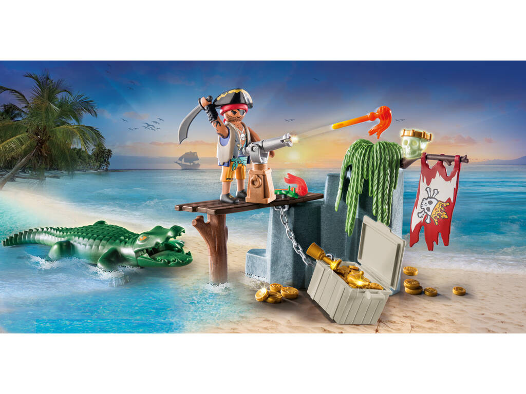 Playmobil Pirates Pirata con Alligatore 71473