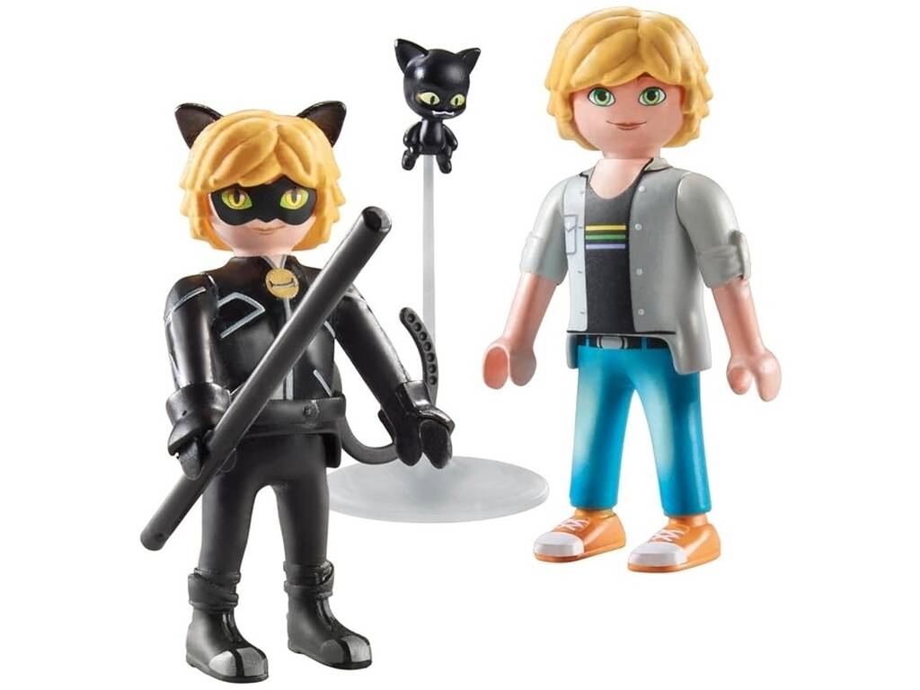 Playmobil Coccinelle Miraculeuse Adrien et Chat Noir 71337