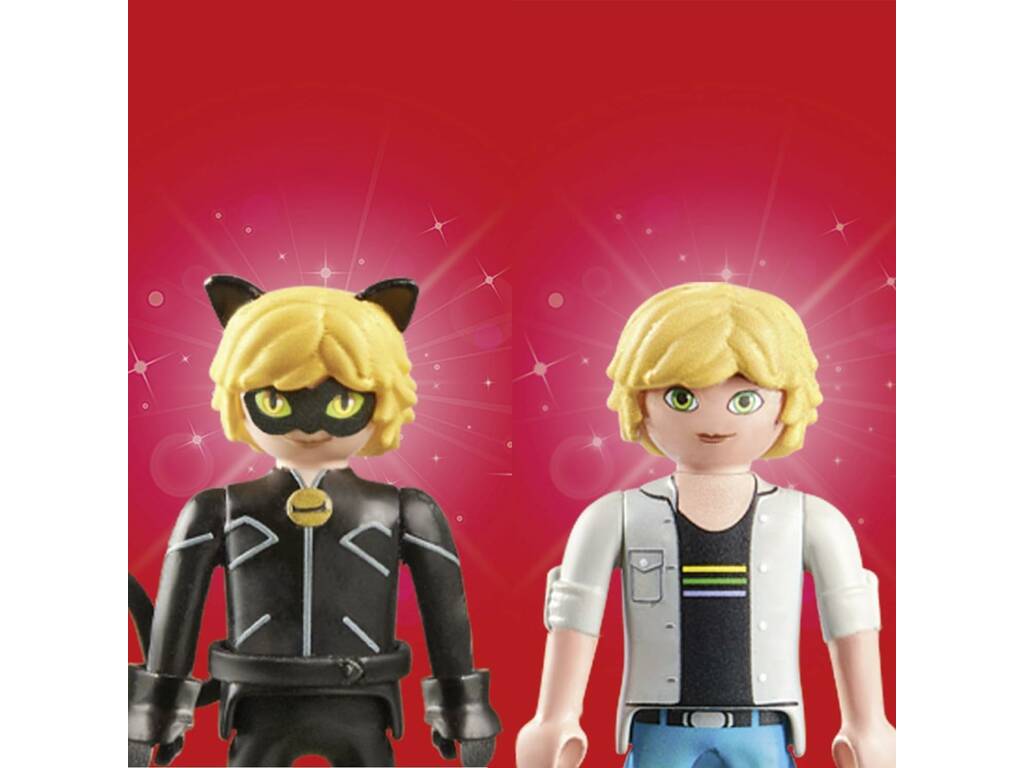 Playmobil Coccinelle Miraculeuse Adrien et Chat Noir 71337