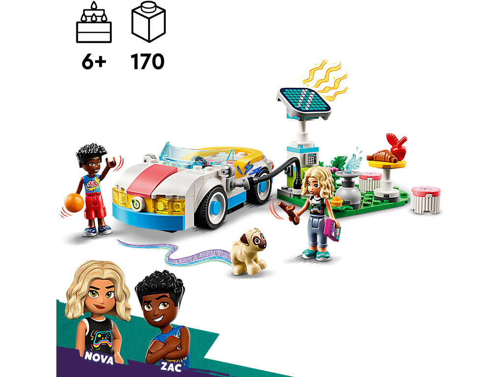 Lego Friends Auto elettrica e caricabatterie 42609