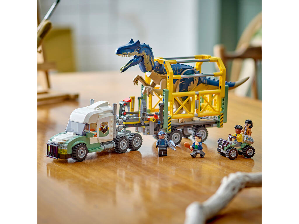 Lego Jurassic World Missioni Dinosauro: Camion da trasporto del Allosauro 76966