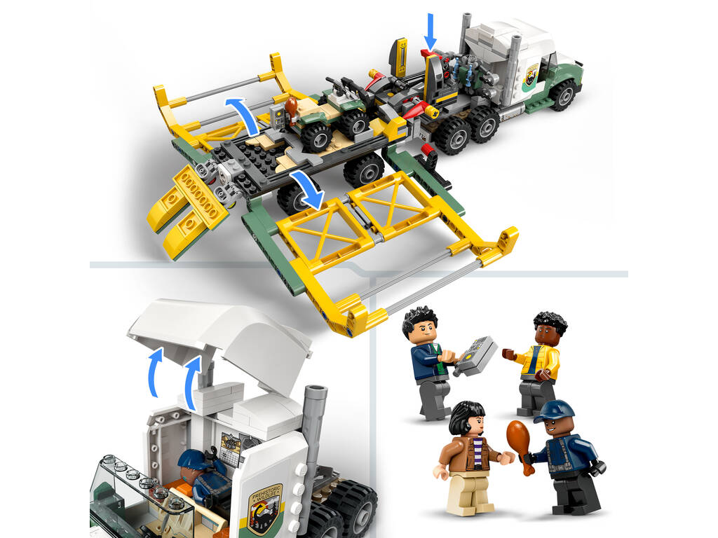 Lego Jurassic World Missioni Dinosauro: Camion da trasporto del Allosauro 76966