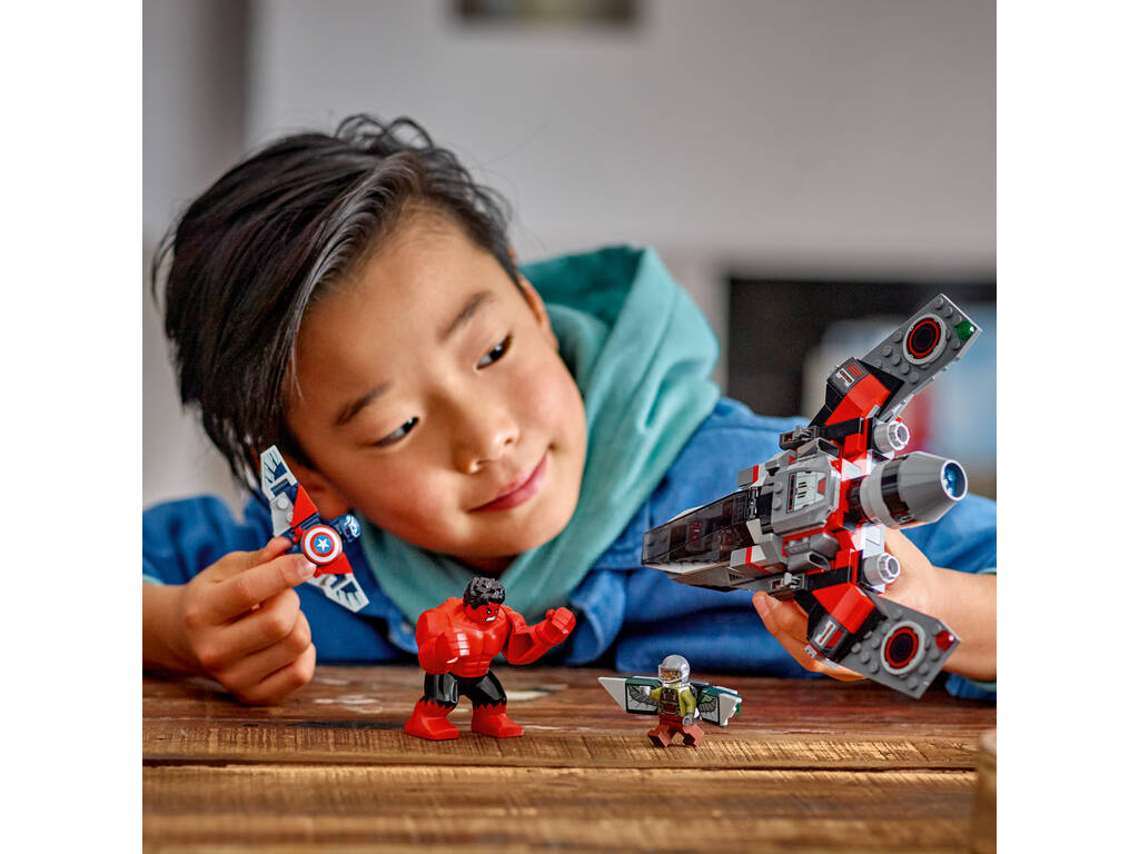 Lego Marvel Captain America Brave World Battaglia tra Capitan America e Hulk Rosso