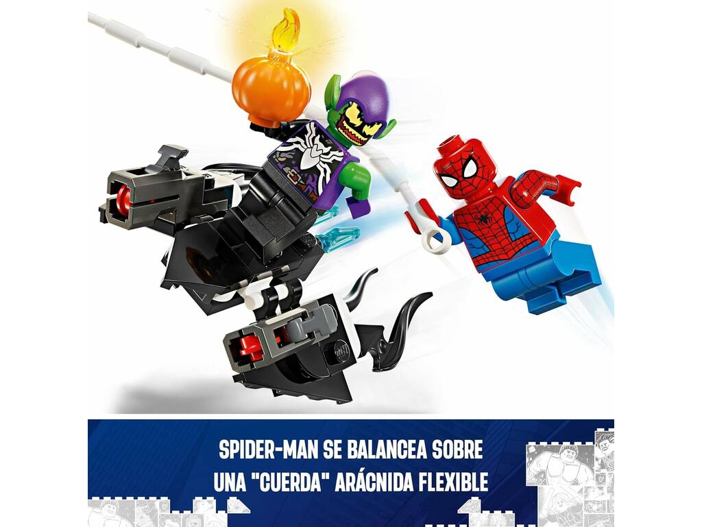 Lego Marvel Spider-Man Auto da corsa di Spider-Man e Goblin Venomizzato 76279