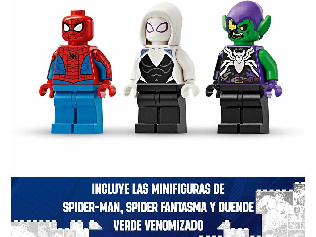 Lego Marvel Spider-Man Auto da corsa di Spider-Man e Goblin Venomizzato 76279