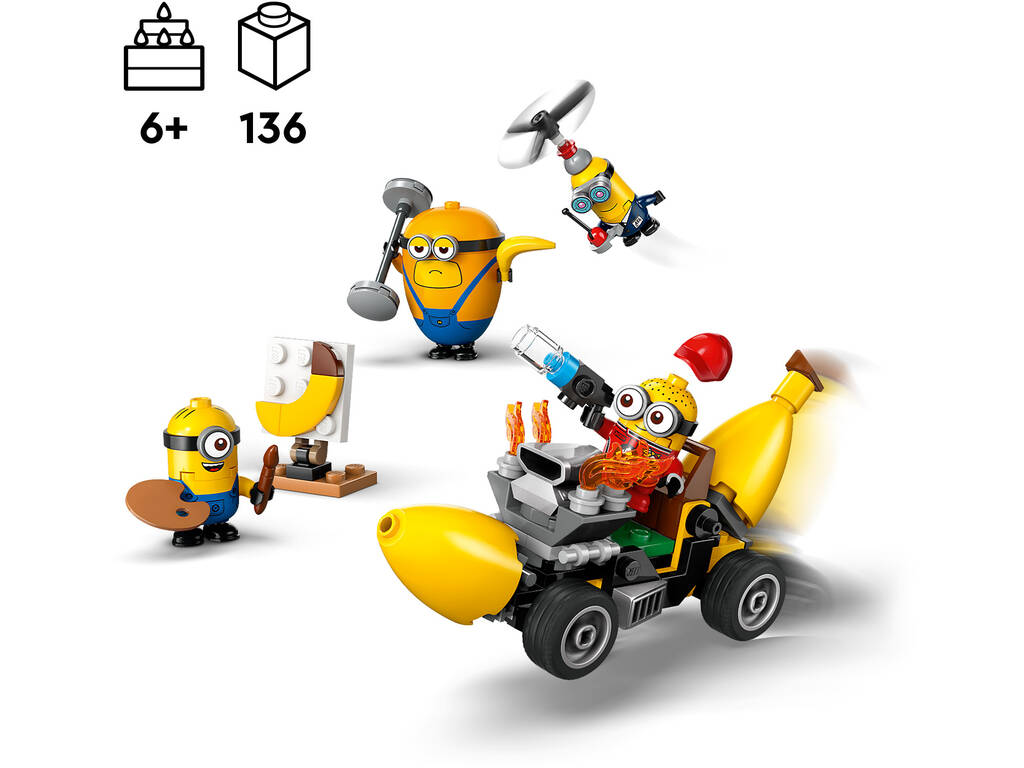 Lego Gru 4 Mes Minions préférés et la voiture banane 75580
