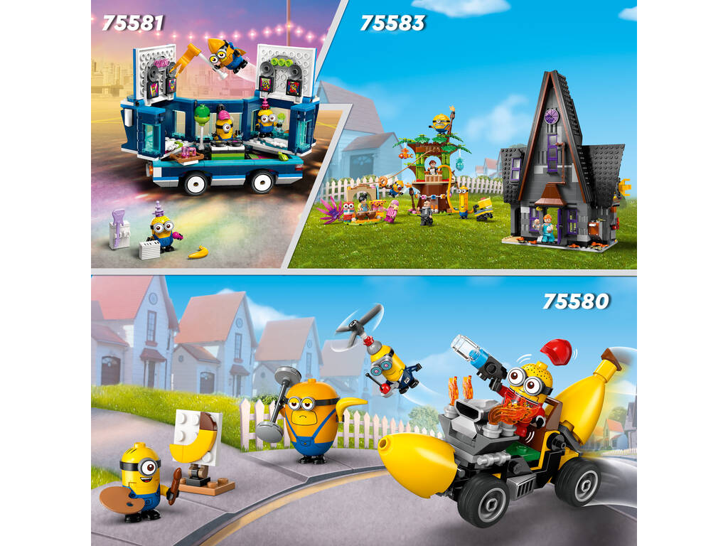 Lego Gru 4 Mes Minions préférés et la voiture banane 75580