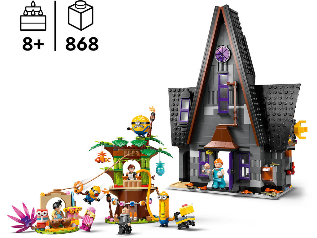Lego Gru 4 Mes Minions préférés et le manoir familial de Gru 75583