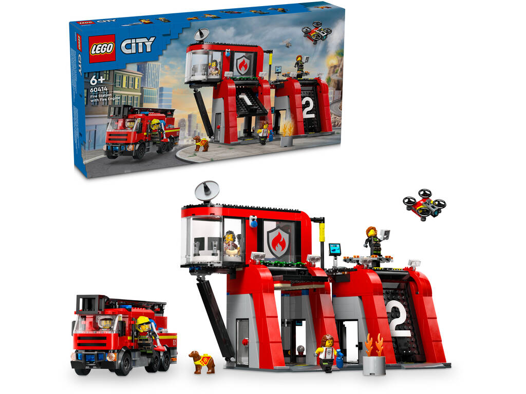 Station de pompiers Lego City avec camion de pompiers 60414