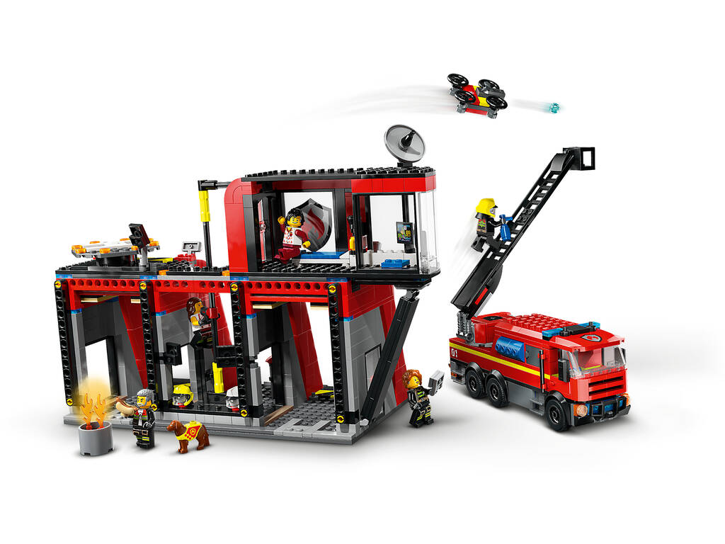 Station de pompiers Lego City avec camion de pompiers 60414