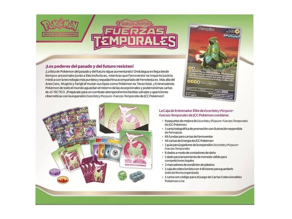 Pokémon TCG Scarlatto e Viola Forze Temporali Scatola Allenatore Elite Bandai PC50482