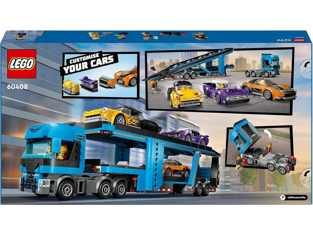 Camion de transport Lego City avec voitures de sport 60408