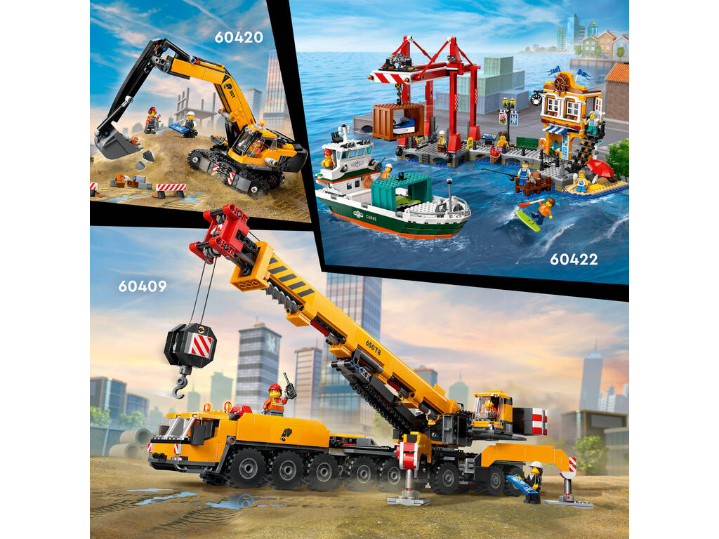 Grue de chantier mobile Lego City jaune 60409