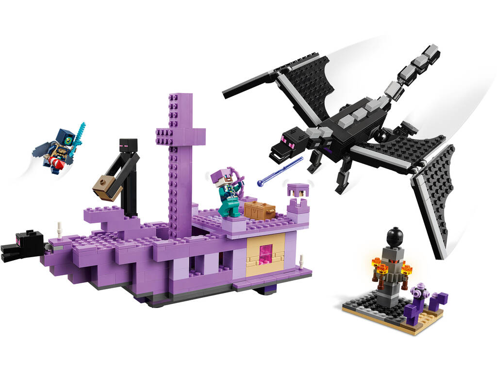 Lego Minecraft Ender le dragon et le vaisseau de la fin 21264