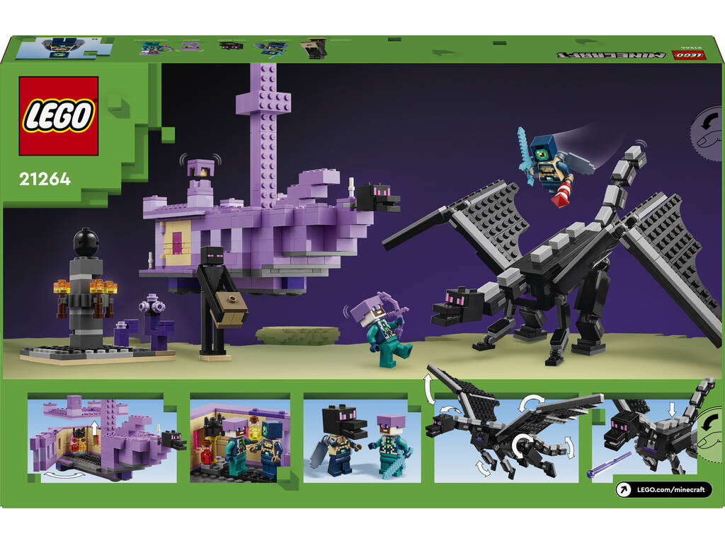 Lego Minecraft Ender le dragon et le vaisseau de la fin 21264