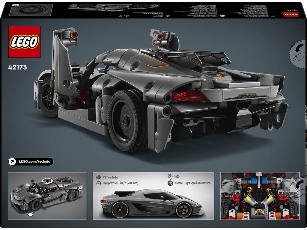 Lego Technic Hypercar Koenigsegg Jesko Absolut Grey 42173