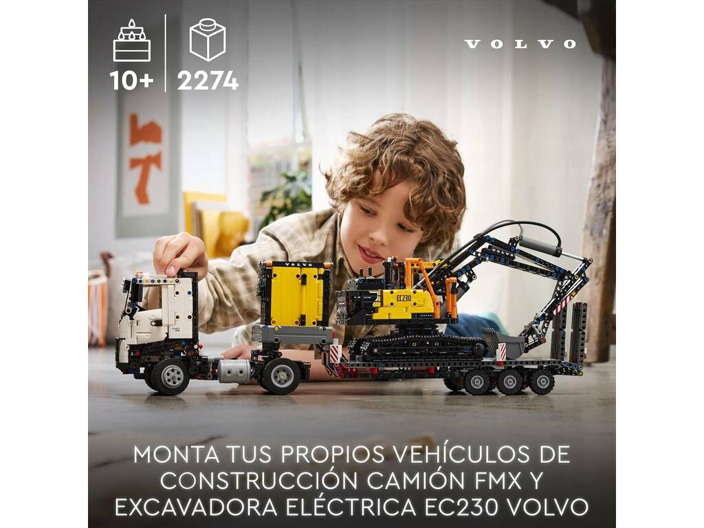 Lego Technic Camion FMX ed escavatore elettrico EC230 Volvo 42175