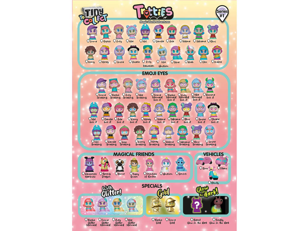Trotties Tiny Pack 11 figurines avec la figurine surprise Famosa TFT25000