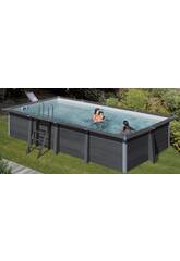Piscina rettangolare in legno composito 606X326X124 cm. Gre KPCOR60N