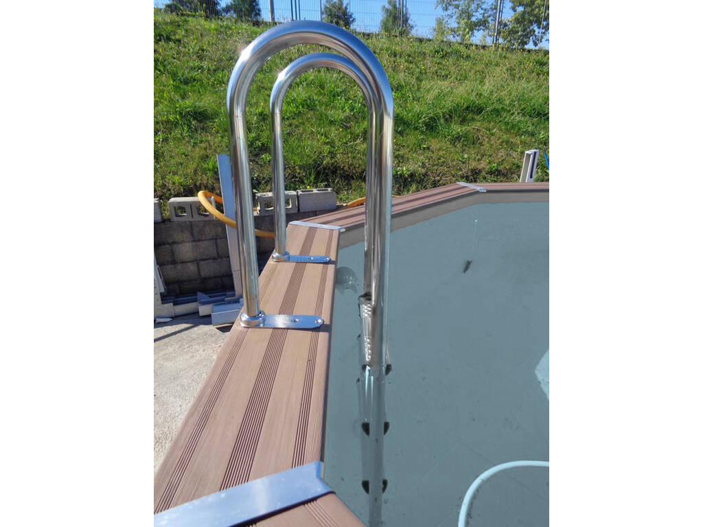 Piscina rettangolare in legno composito 606X326X124 cm. Gre KPCOR60LN