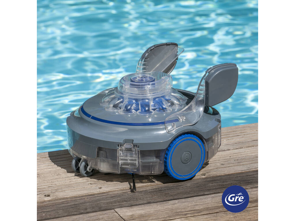 Robot pulitore per piscine interrate e fuori terra Wet Runner Xpert con batteria Gre RBR120