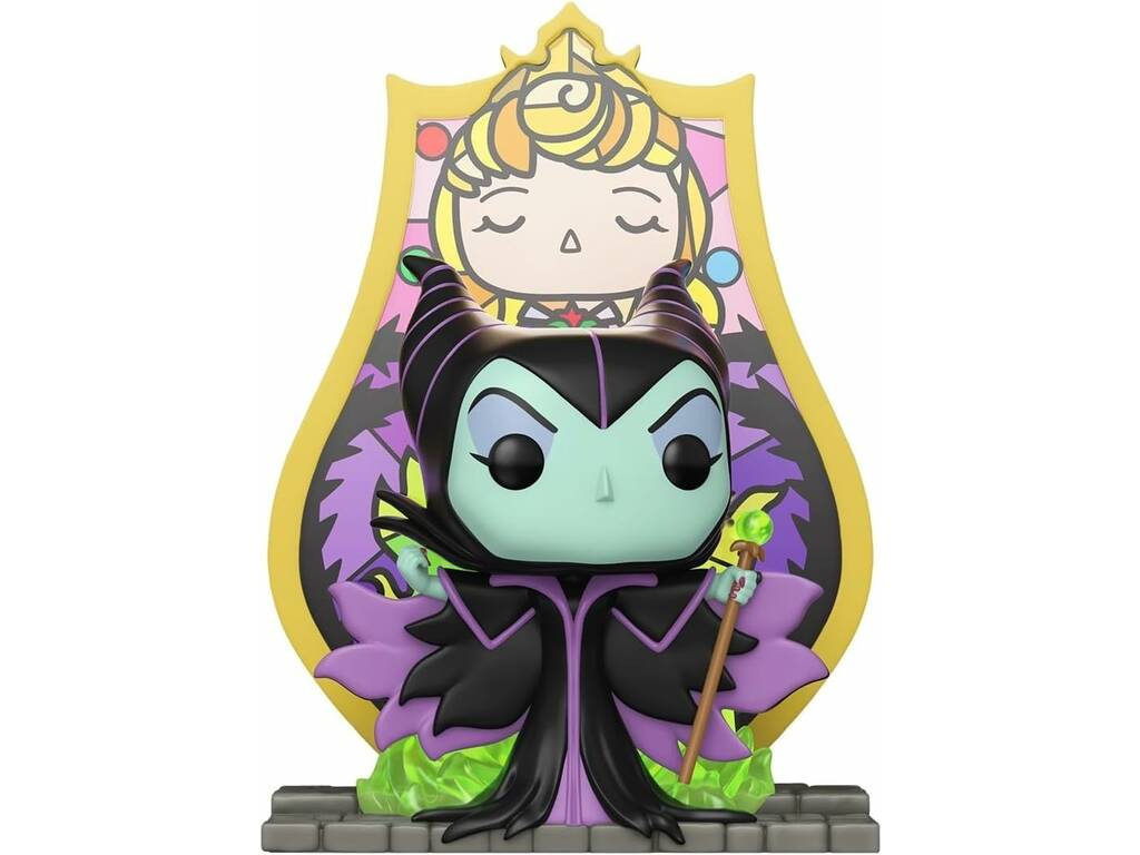 Funko Pop Deluxe A Bela Adormecida Figura Maléfica com Vitral