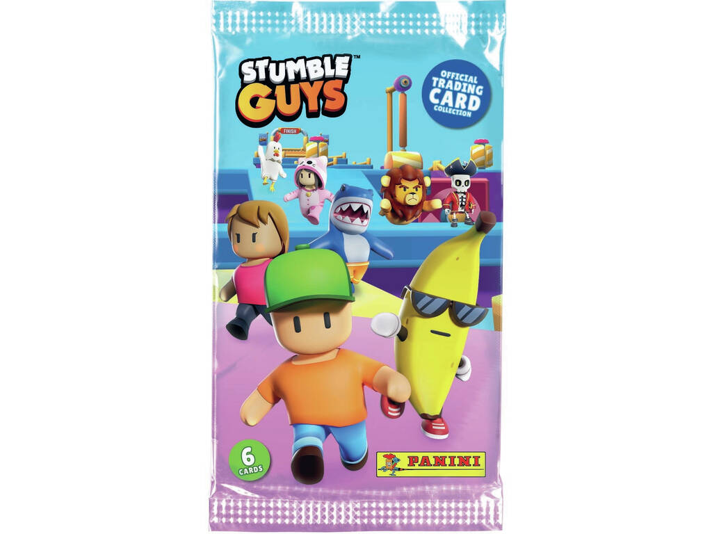 Boîte à dossiers Stumble Guys avec 4 enveloppes et 10 cartes Panini spéciales