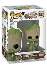 Funko Pop Marvel We Are Groot Figure Groot en Iron Man avec tête oscillante 79516