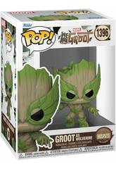 Funko Pop Marvel We Are Groot Figure Groot en Wolverine avec tête oscillante 79519