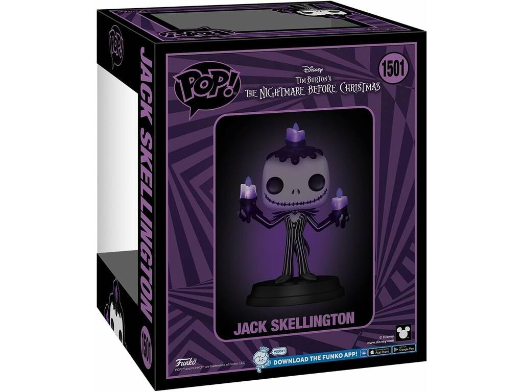 Funko Pop Lights Up! Pesadilla Antes de Navidad Figura Candelabro Jack Skellington con Luz
