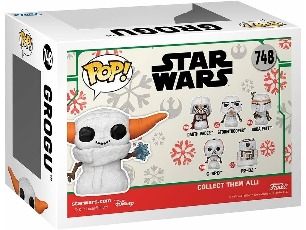 Funko Pop Star Wars Figura Grogu con pupazzo di neve e testa oscillante 80011