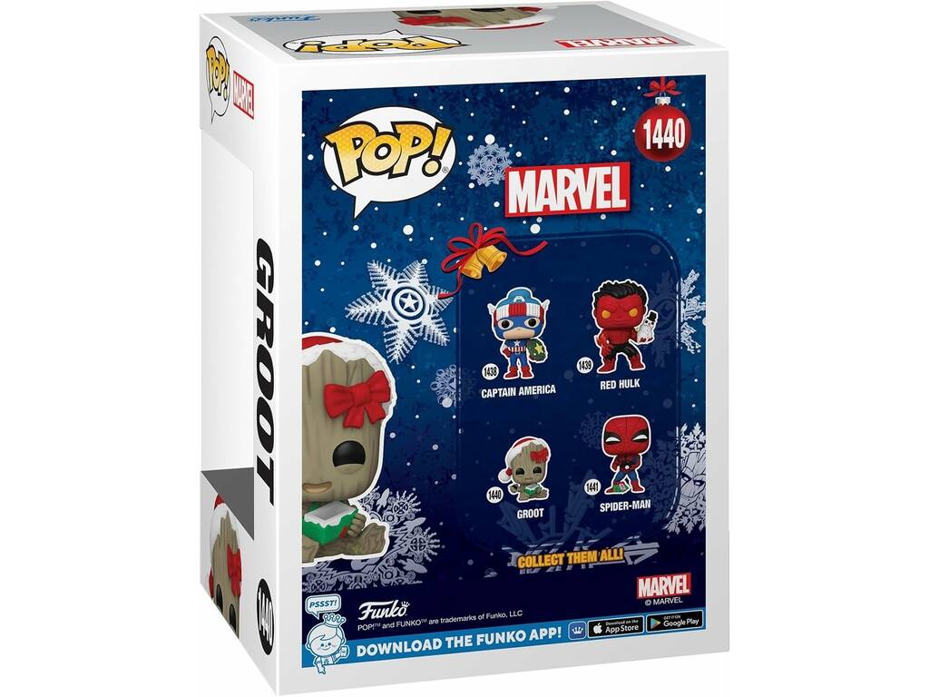 Funko Pop Marvel Figura Baby Groot di Natale con testa oscillante 80033