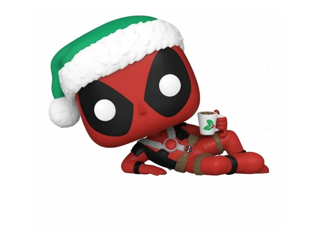 Funko Pop Marvel figura Deadpool di Natale con testa oscillante 80035