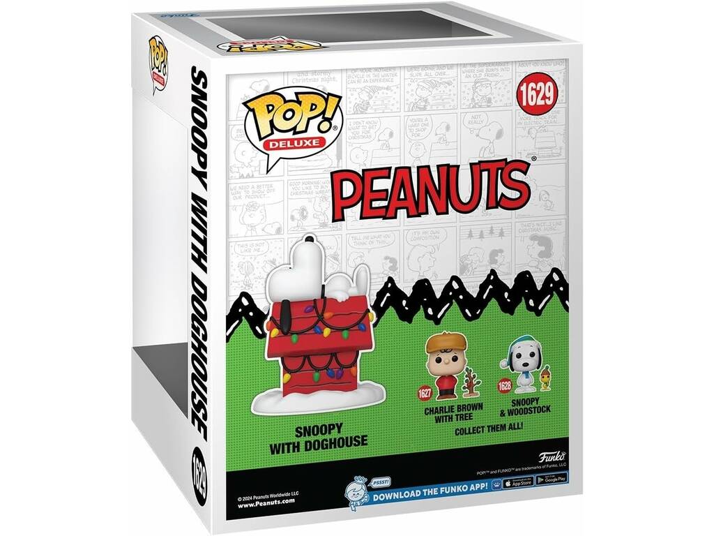 Funko Pop Deluxe Peanuts Figura Snoopy con casa di Natale