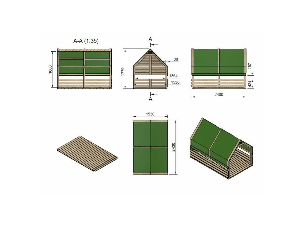 Andrea Masgames Maison de jeu en bois MA800560