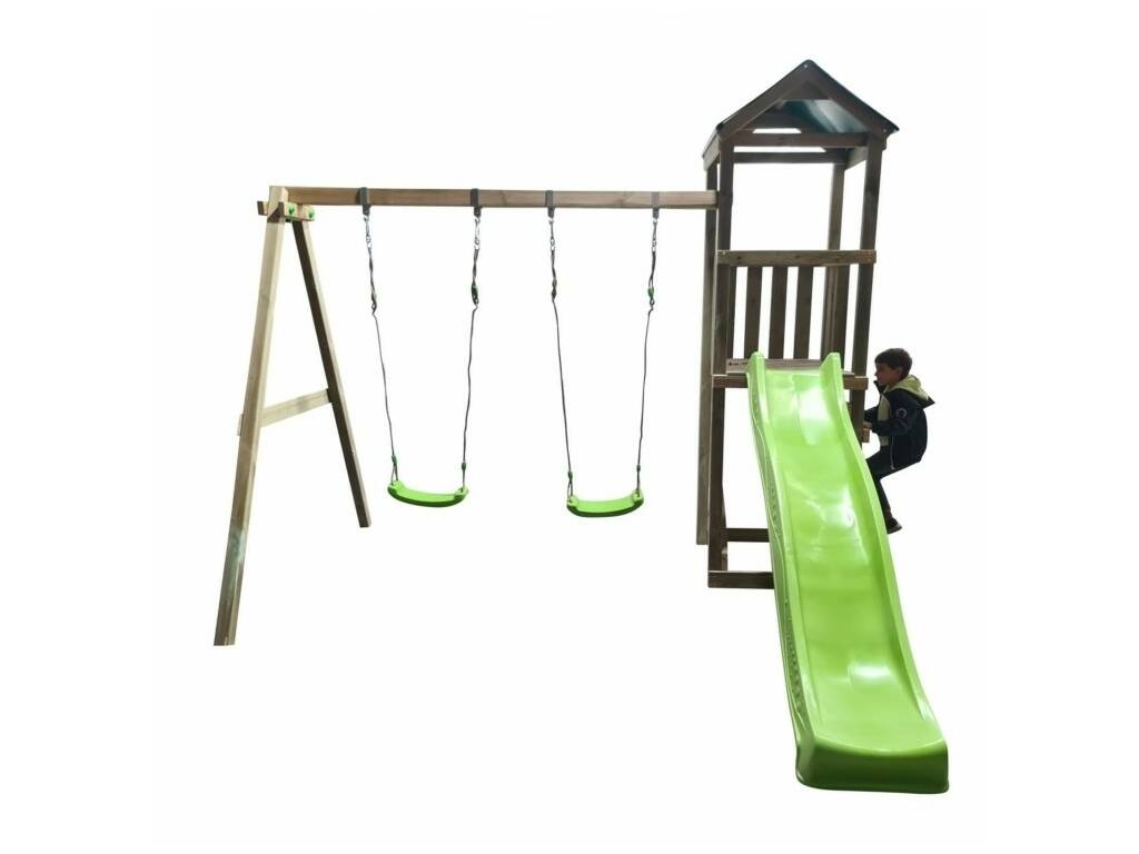 Carlit L Terrain de jeux en toile avec double balançoire Masgames MA700261